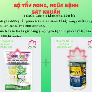 Bộ tẩy rong, ngừa bệnh, sát khuẩn