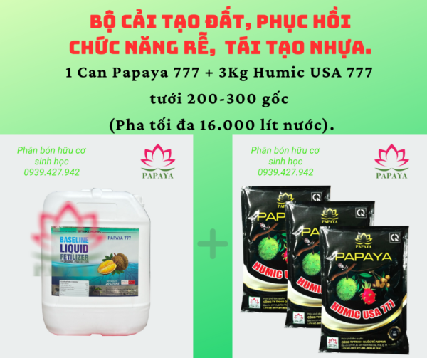 Bộ cải tạo đất, phục hồi chức năng rễ,  tái tạo nhựa.