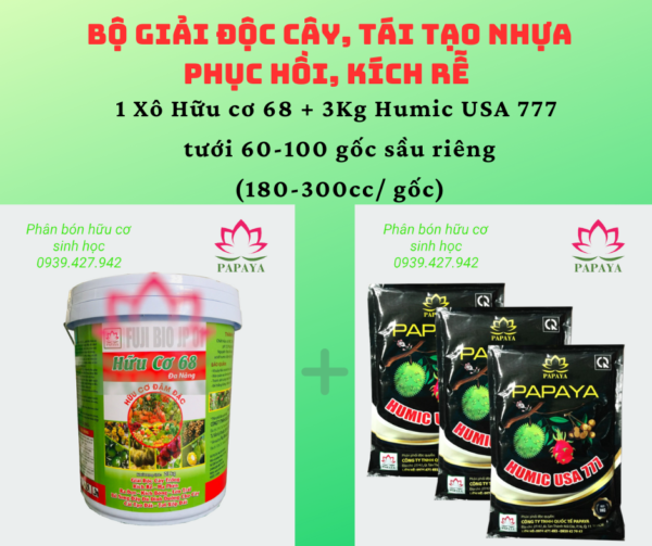 Bộ giải độc cây, tái tạo nhựa phục hồi, kích rễ
