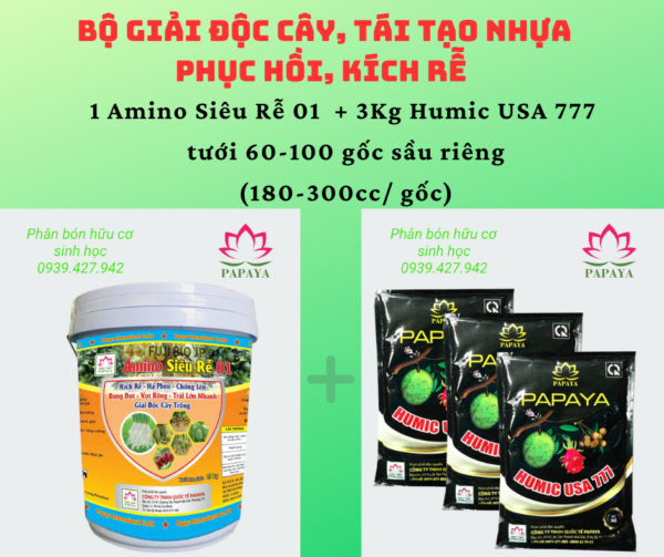 Bộ giải độc, tái tạo nhựa, phục hồi, kích rễ